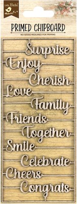 Little Birdie Laser Cut Primed Chipboard 1/Pkg-Celebrate Together