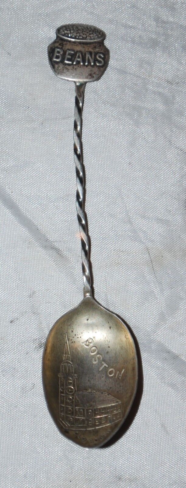 Vintage Sterling Boston Bean Pot Old South Souvenir Spoon