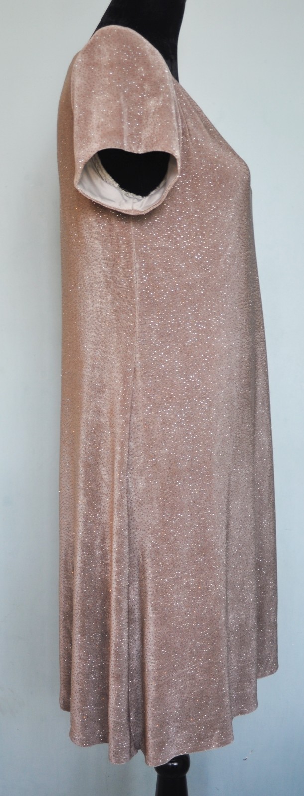 Vintage Jessica Howard Taupe Sparkle Swing Dress Size 10 NY $80 Original Price