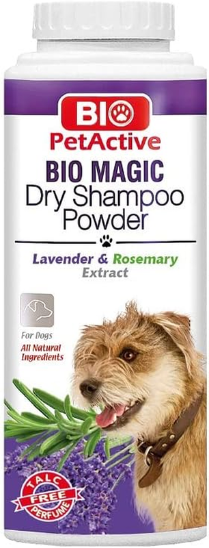 Bio Magic Dry Shampoo Powder with Lavender and Rosemary for Dogs | Cleansing and