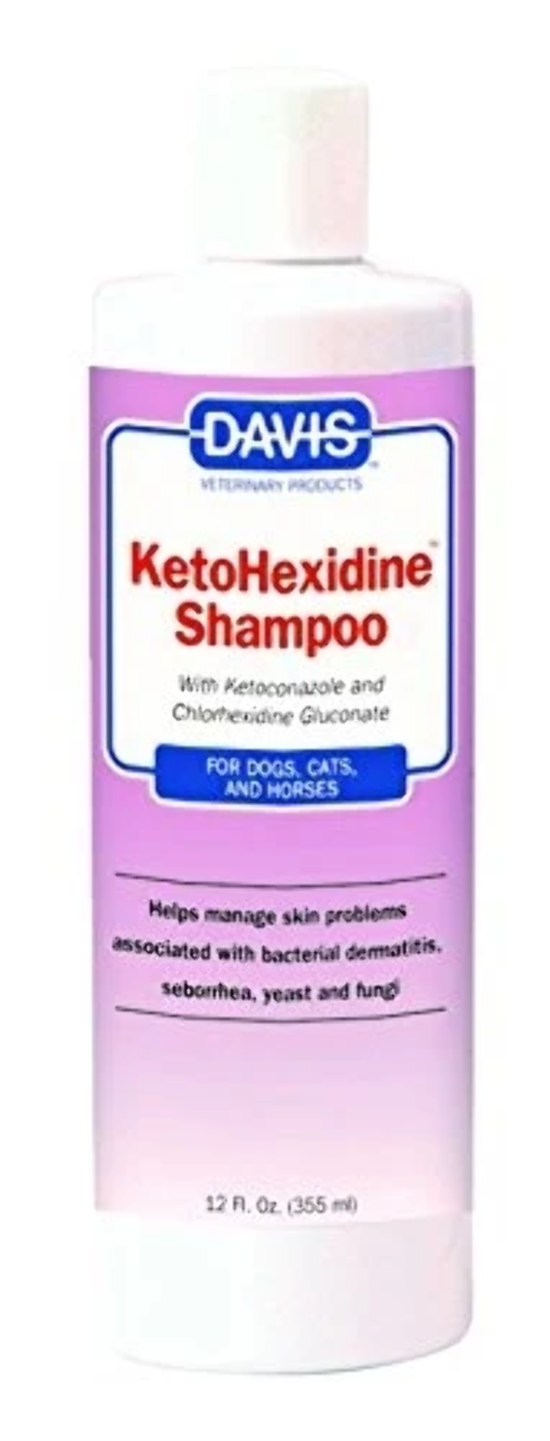 Davis KetoHexidine Medicated Pet Shampoo Help Manage Skin Problems 12oz