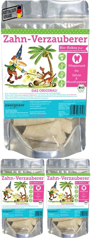 Zwergnase Bio-Kräuter Zahn-Verzauberer Pflesnack Für Zähne/Mundhygiene Kokos 