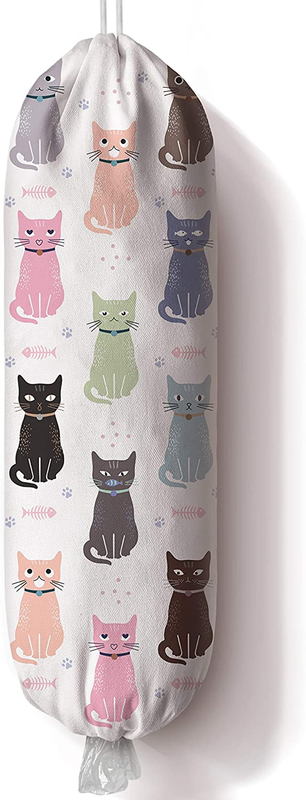 Cute Cat Grocery Bag Storage Holder, Grocery Shopping Bags C