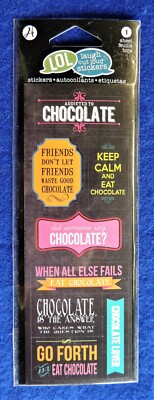 8pc Chocolate Lovers Theme LOL Stickers Hot Fudge Studio Hampton Laugh Out Loud