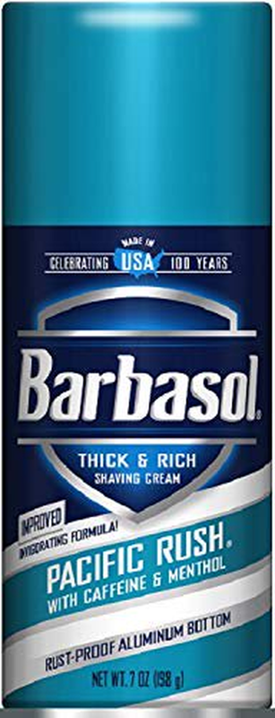 Barbasol Pacific Rush with Caffeine and Menthol Thick & Rich Shaving Cream 7 Oz