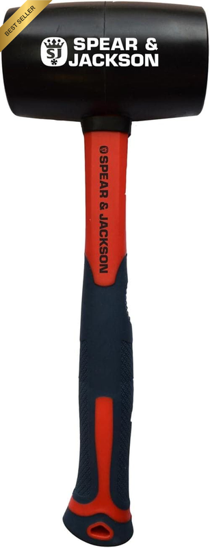 Rubber Mallet Fibreglass Handle 450g 16oz Non-Marring Soft Hammer