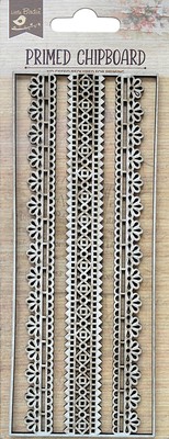 Little Birdie Laser Cut Primed Chipboard 1/Pkg-Ethnic Borders - 3 Pack
