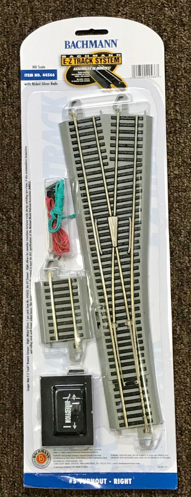 Bachmann #44566 HO-scale EZ-Track #5 RIGHT HAND Remote Bachmann #44566 HO-scale EZ-Track #5 RIGHT HAND Remote
