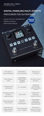 M-Vave Ann Blackbox Guitar multieffects processor, new version free USA Shipping