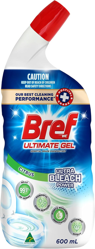 Ultimate Gel Ultra Bleach Power Citrus Toilet Cleaner 600Ml