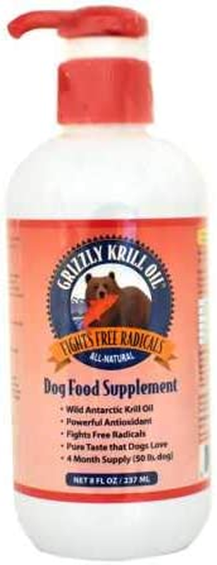 Grizzly Wild Antarctic Krill Oil for Dogs (Multiple Sizes) - Made in USA, Powerf