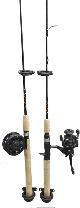 (Set of 2) Fishing Wall Rod Holders/Fishing Rod Storage -Black