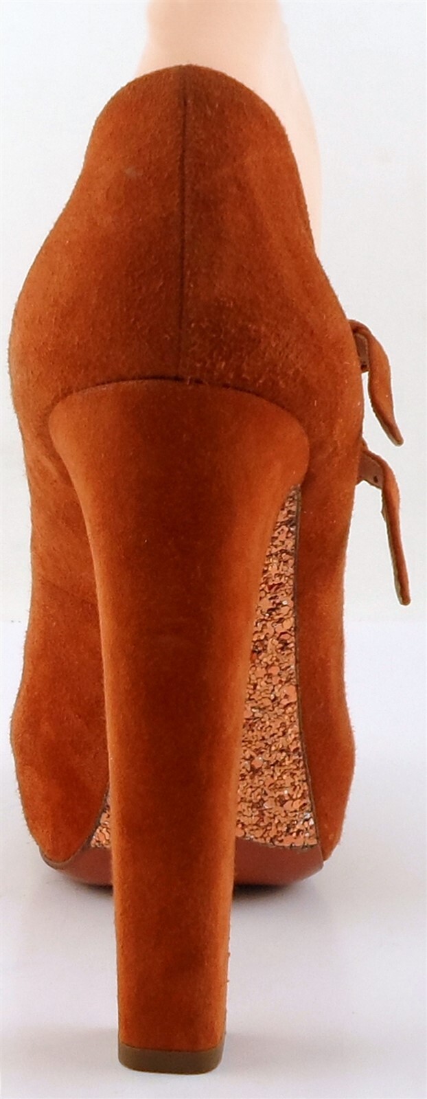 Pre-owned Miu Miu $730  5ip283 Rame Maple Designer Mary Jane Platform Pump 6 Eur 36.5