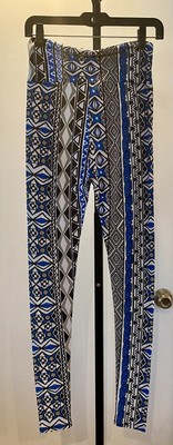 NWT Luv Venus blue/ Black stretch pants-medium