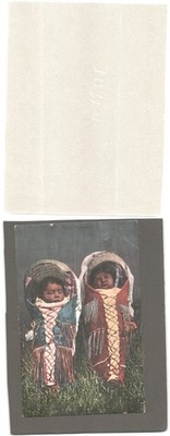 (n19358)   Goldrausch Alaska Eskimobaby  Ansichtskarte aufgeklebt  , aus de