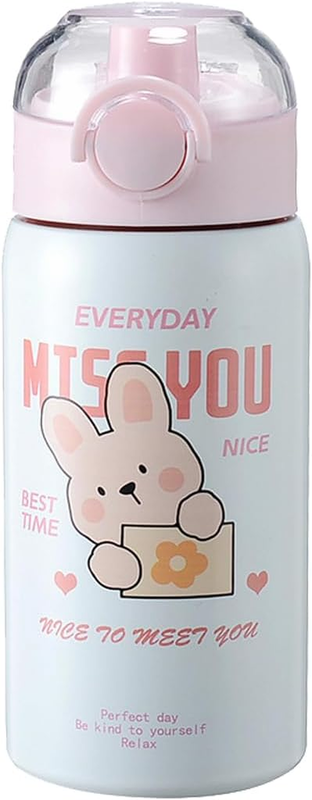 With Straw For Kids, 13 Oz Thermal Vacuum Cups For Hot An