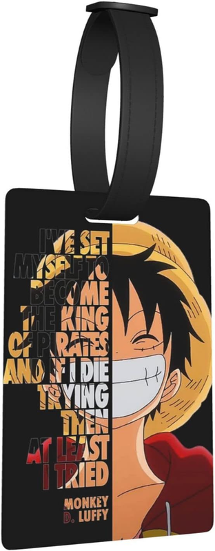 Anime Luggage Tag for Suitcases Boys Men 1 PCS Decorative PVC Name Tags Travel A