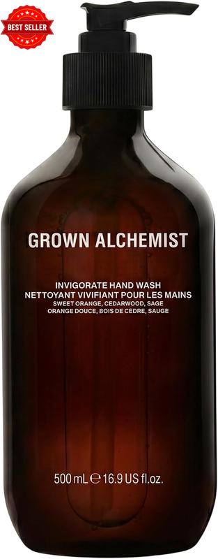 Invigorate Hand Wash, Sweet Orange, Cedarwood + Sage, 500Ml | Plant-Based, Clean