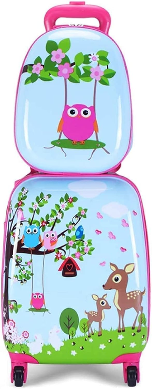 HONEY JOY Kids Luggage, 12&rdquo; Travel Backpack & 16&rdquo; Hard S