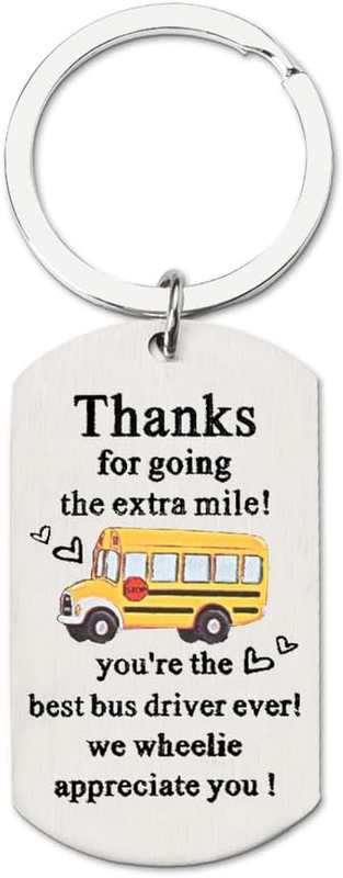 Thank You Appreciation Gifts for Bus Driver Keychain Christmas Birthday Gifts fo