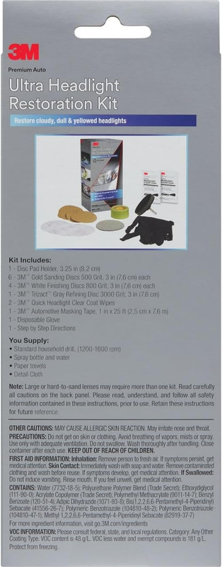 Ultra Headlight Restoration Kit, Easy Heavy-Duty Restoration, 39195, 1 Kit
