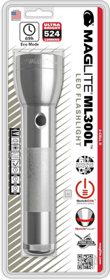 ML300L LED 2-Cell D Flashlight, Silver