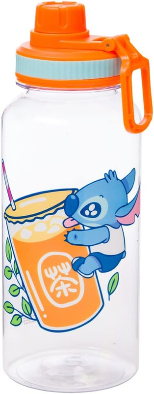 Lilo and Stitch Cute Fruit Bubble Tea Twist Spout Plastic Water Bottle with Holo