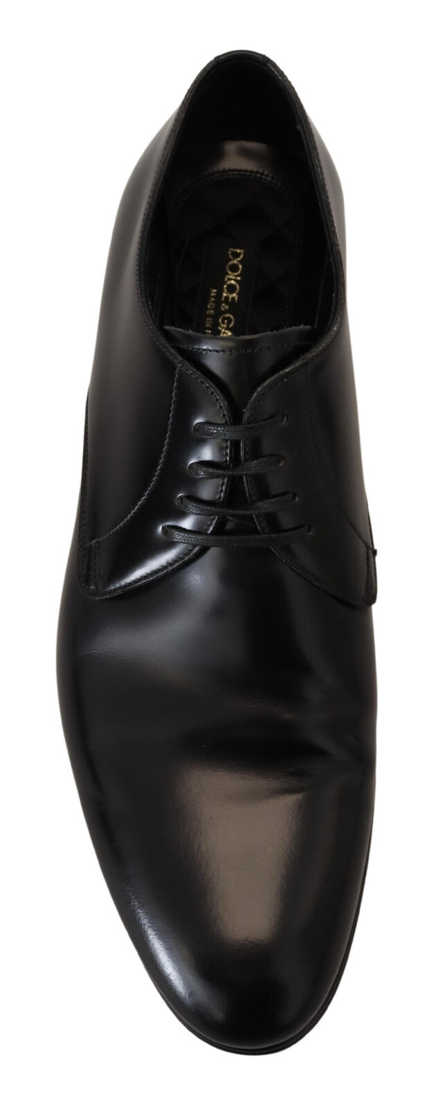 

DOLCE - GABBANA Shoes Дерби Черное кожаное мужское деловое платье EU44,5 / US11,5 $900, Черный