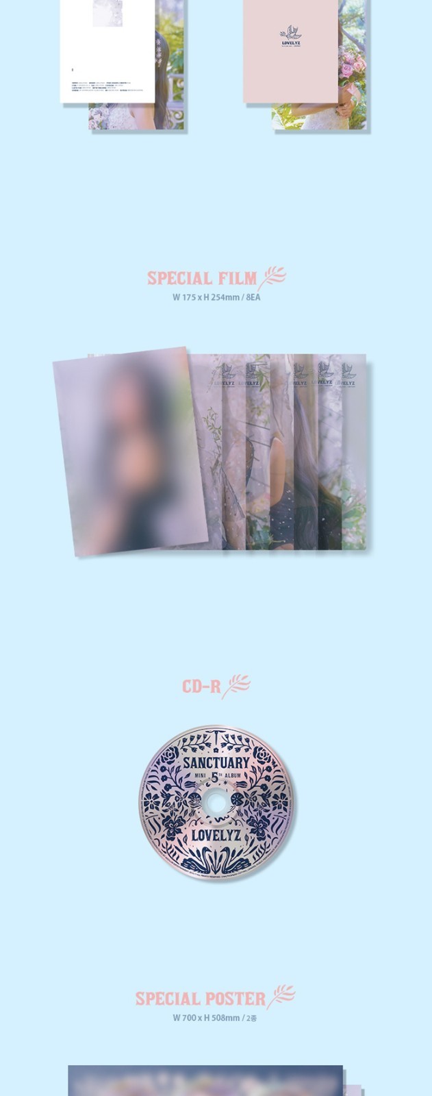 LOVELYZ SANCTUARY 5th Mini Album NORMAL/LIMITED CD+POSTER+