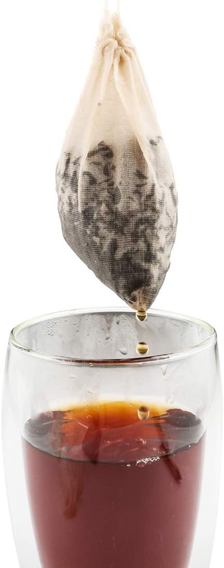 Tea Filter Bags, 50 Pack Reusable Cotton Tea Bags Empty Unbleached Strainer