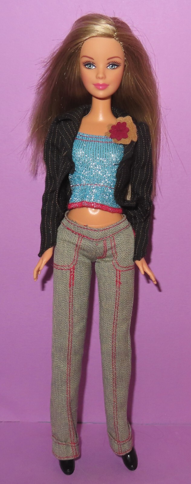 Barbie Blonde Hair 2004 Fashion Fever Doll Suit H0644 Mattel