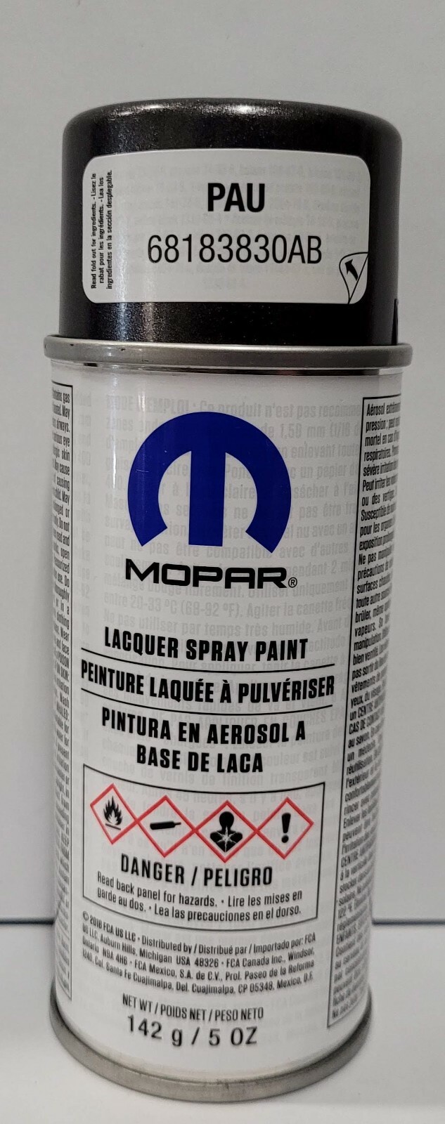 Mopar 5oz Spray Paint (pau) Granite Crystal Metallic 68183830ab