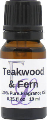 Teakwood and Fern Fragrance Oil, 10 ml, Premium Grade Fragrance Oil