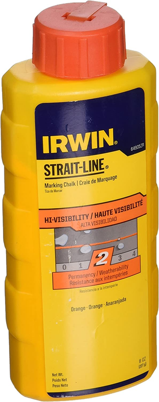 High-Visibility Marking Chalk, 8-Ounce, Orange (64905ZR)