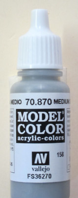 Vallejo Model Color Paint: 17ml  Medium Sea Grey 70870 (M158)