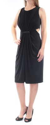 

CATHERINE MALANDRINO Женское черное платье-футляр без рукавов до колена Размер, Черный