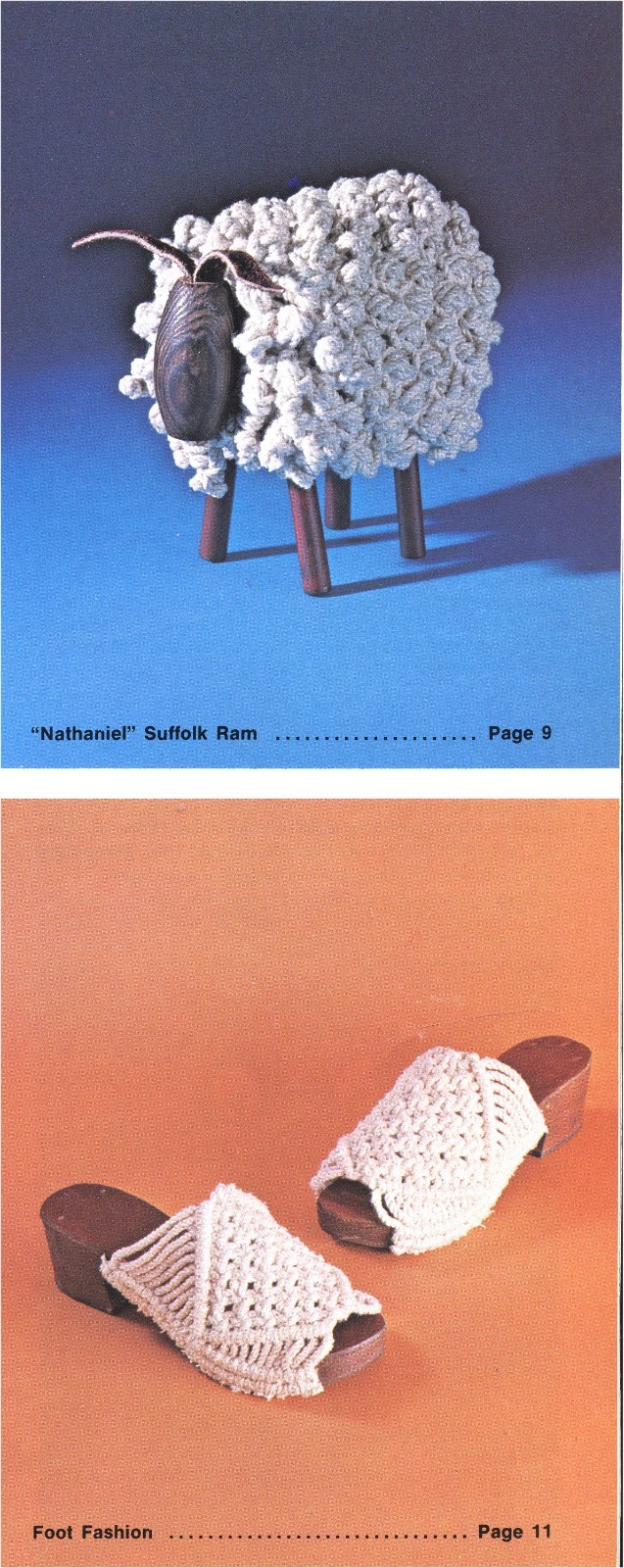 MACRAME HAPPENINGS Pattern Book Plant Hangars Animals Spice Rack Shoes Sandals
