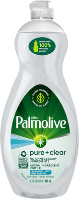 Palmolive Ultra Dishwashing Liquid Dish Soap, Pure + Clear Fragrance Free - 32.5