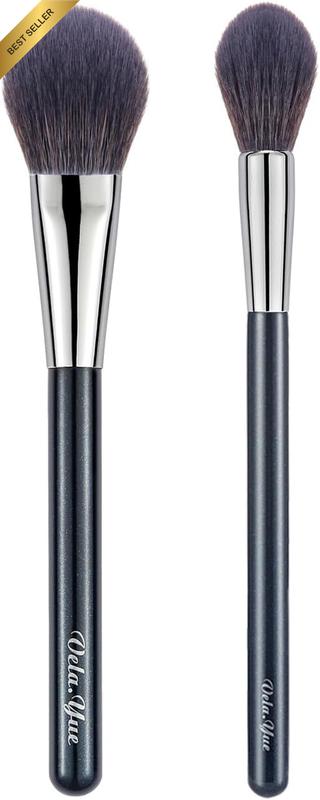 2Pcs Makeup Brushes Set for Face Powder Blusher Highlighters Luminizers Cosmetic