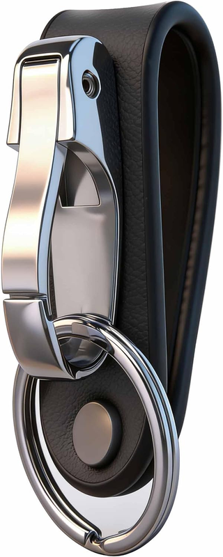 Liangery Men'S Leather Belt Loop Key Holder with Detachable Keyring