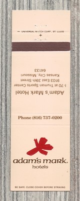 Matchbook Cover-Adam's Mark Hotel Kansas City Missouri-1030