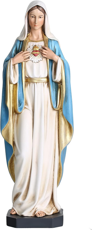Catholic Immaculate Heart of Mary Statue, Blessed Holy