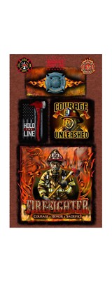 Rescue Workers: Firefighter Block Panel- Skytel Fabrics