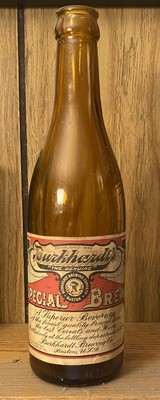 Prohibition era BURKHARDT'S SPECIAL BREW Paper Label Bottle BOSTON