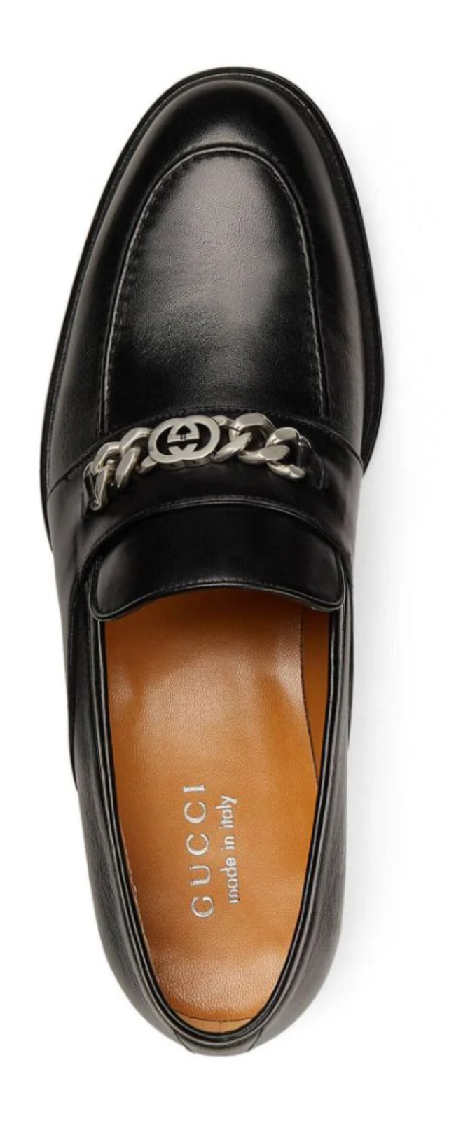 Pre-owned Gucci Chain Slip-on Loafers Sneakers Trainers Derby Shoes Moccasin Slippers 41 In Black