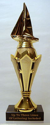 SAILBOAT  CROWN RISER TROPHY   SAILING TROPHY  BOAT   SAILBOAT TROPHY  