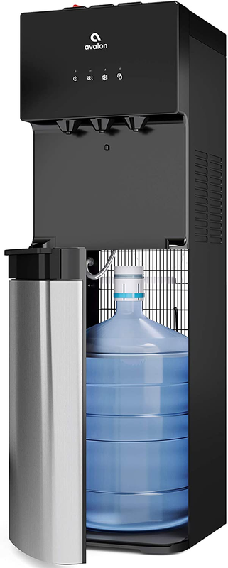 Dispenser, 3 Or 5 Gallon Bottle, Stainless Steel