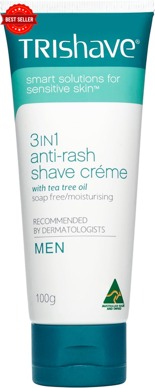 3-In-1 Anti-Rash Shave Crème with Tea Tree Oil for Men 100G