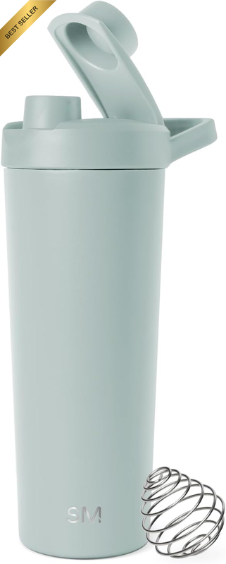 Stainless Steel Shaker Bottle with Ball 24Oz | Metal Insulated Cup for Protein M