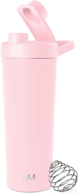 Stainless Steel Shaker Bottle with Ball 24Oz | Metal Insulated Cup for Protein M